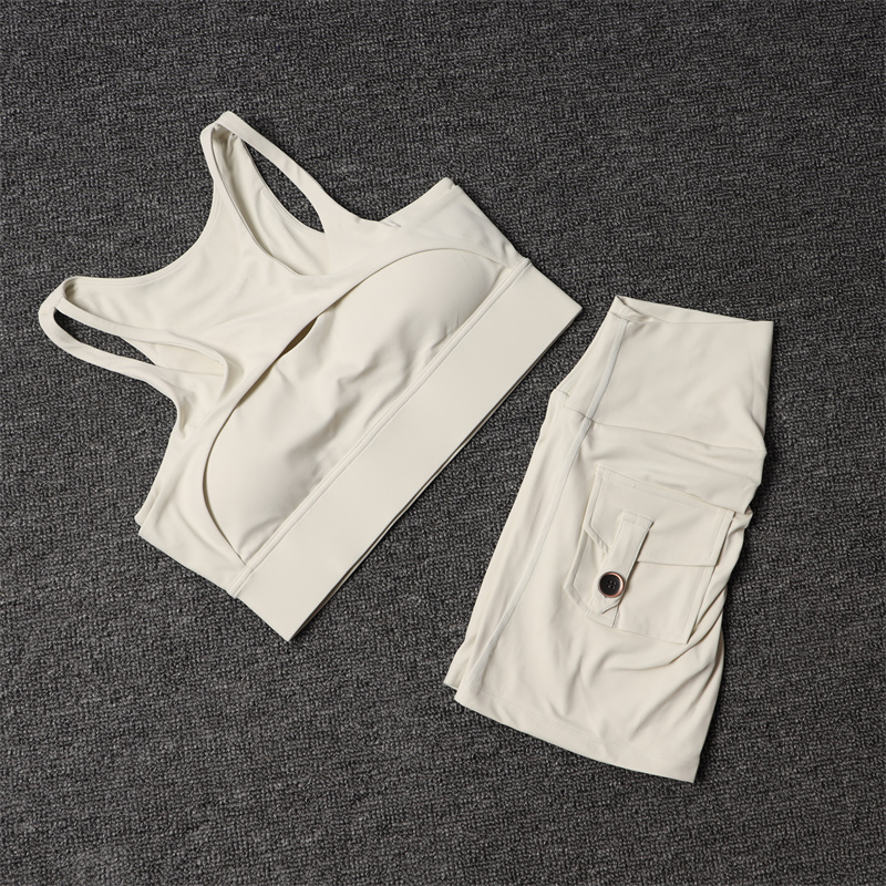 Pilates Yoga Leggings - 피트니스 반바지 요가 세트 여성 운동복