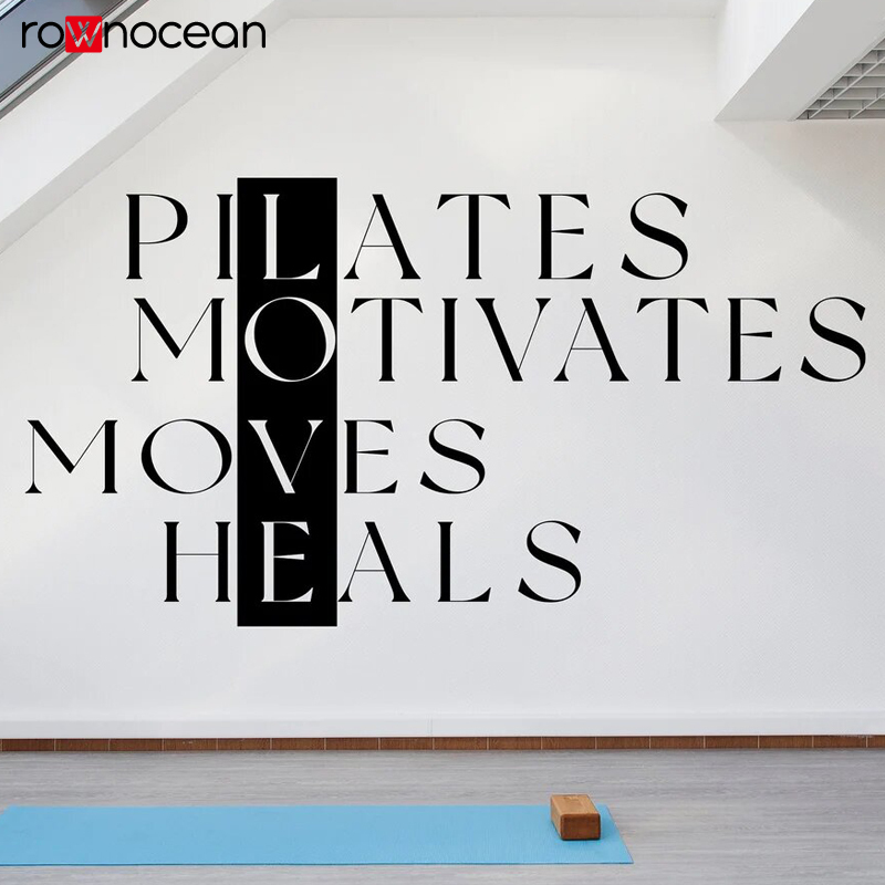 Pilates Yoga Quotes - 필라테스 인용 벽 스티커 요가 아트