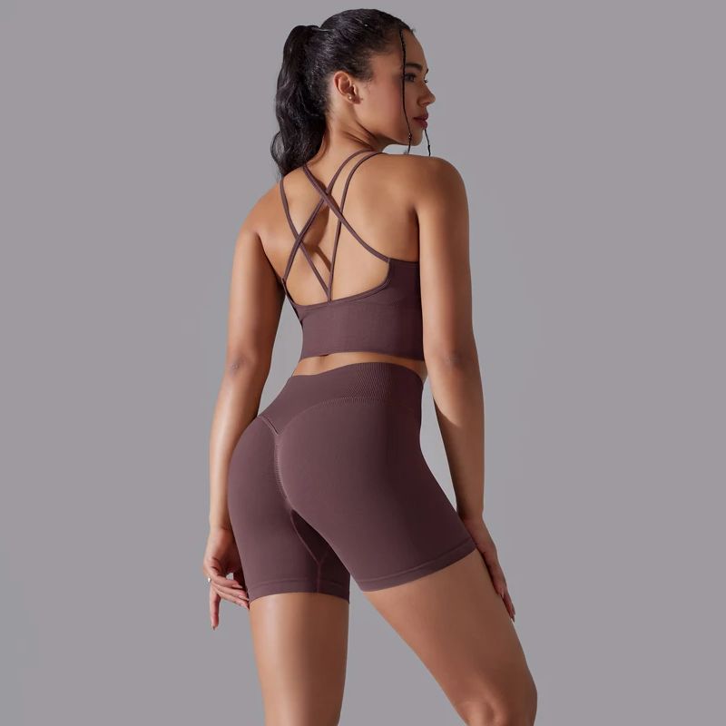 Pilates Yoga Leggings - 섹시한 요가 세트 여성 Tracksuit 원활한