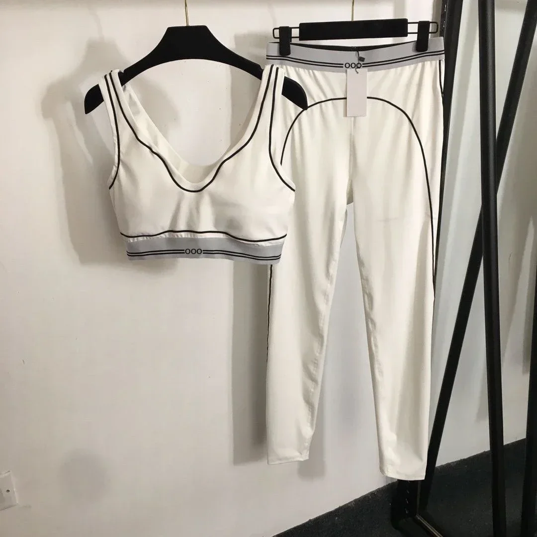 탱크탑과 바지 투피스 통기성 스트레치 캐주얼 러닝 스포 - Pilates Yoga Top 리뷰 및 가격